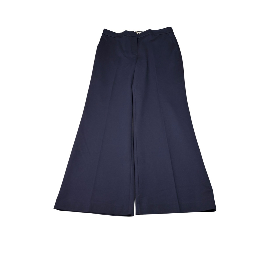 NWT Boden Navy Wide Leg Trousers EcoVero Viscose Blend Womens US 16/18R 38X32